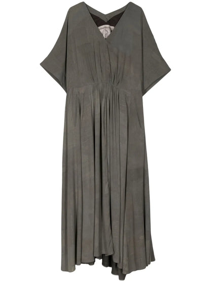 Draped Silk Max Dress
