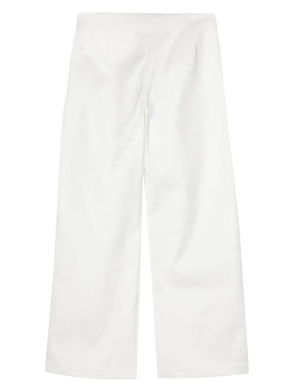 Cotton Straight-Leg Trousers