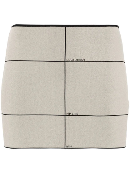 Motif-Print Mini Skirt