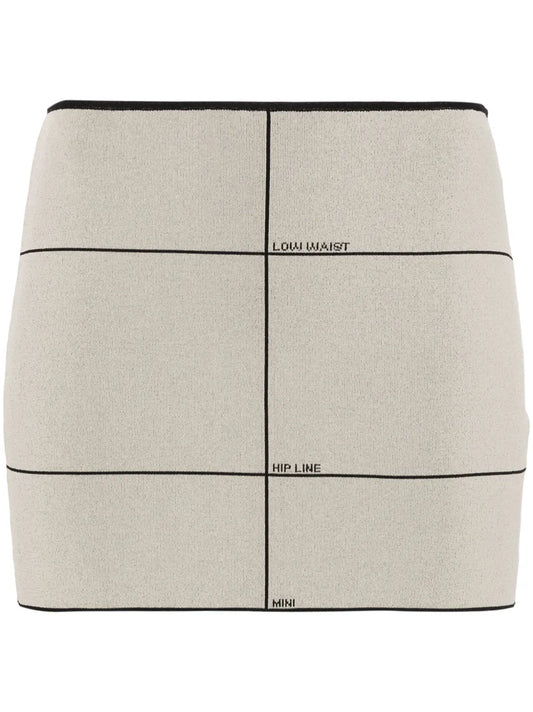 Motif-Print Mini Skirt