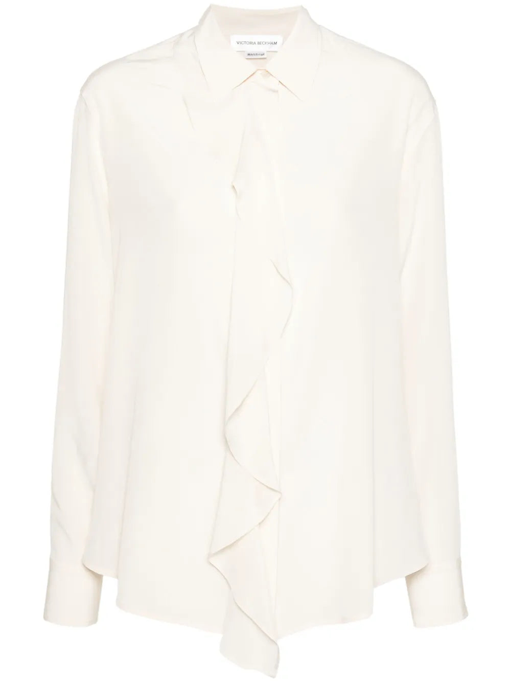 Ruffle-Detail Silk Blouse
