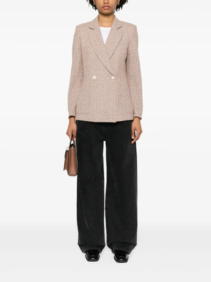 Double-Breasted Button Blazer