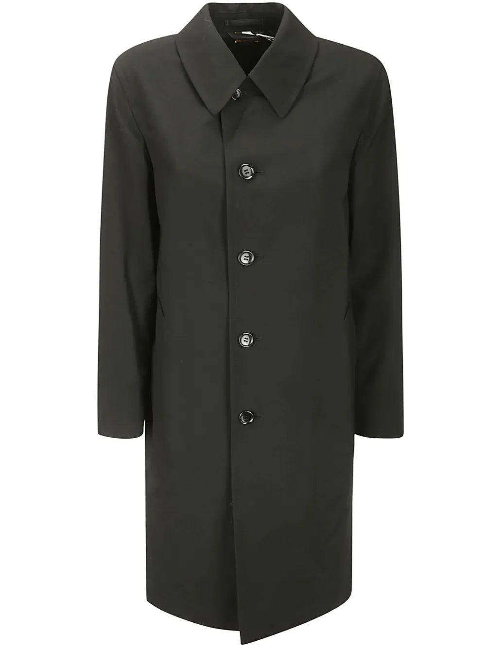 Oversized-Collar Single-Breasted Collar