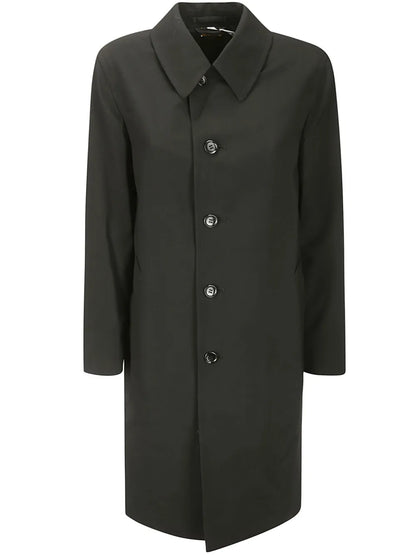 Oversized-Collar Single-Breasted Collar