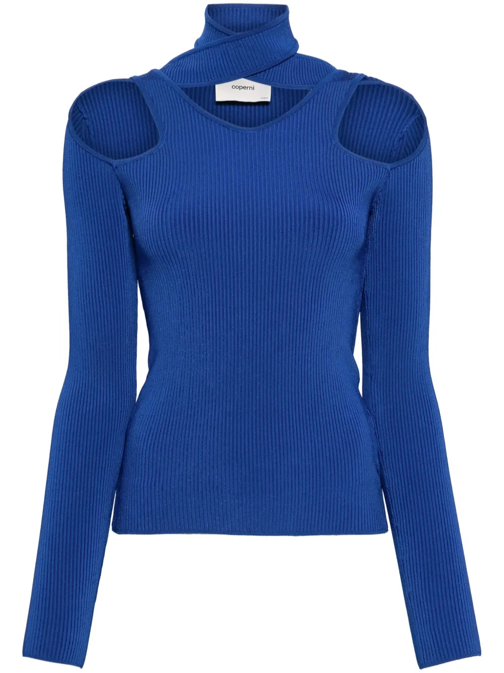 Cut-Out Ribbed Sweater