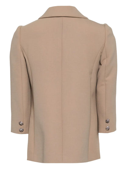 Embellished-Button Virgin-Wool Jacket