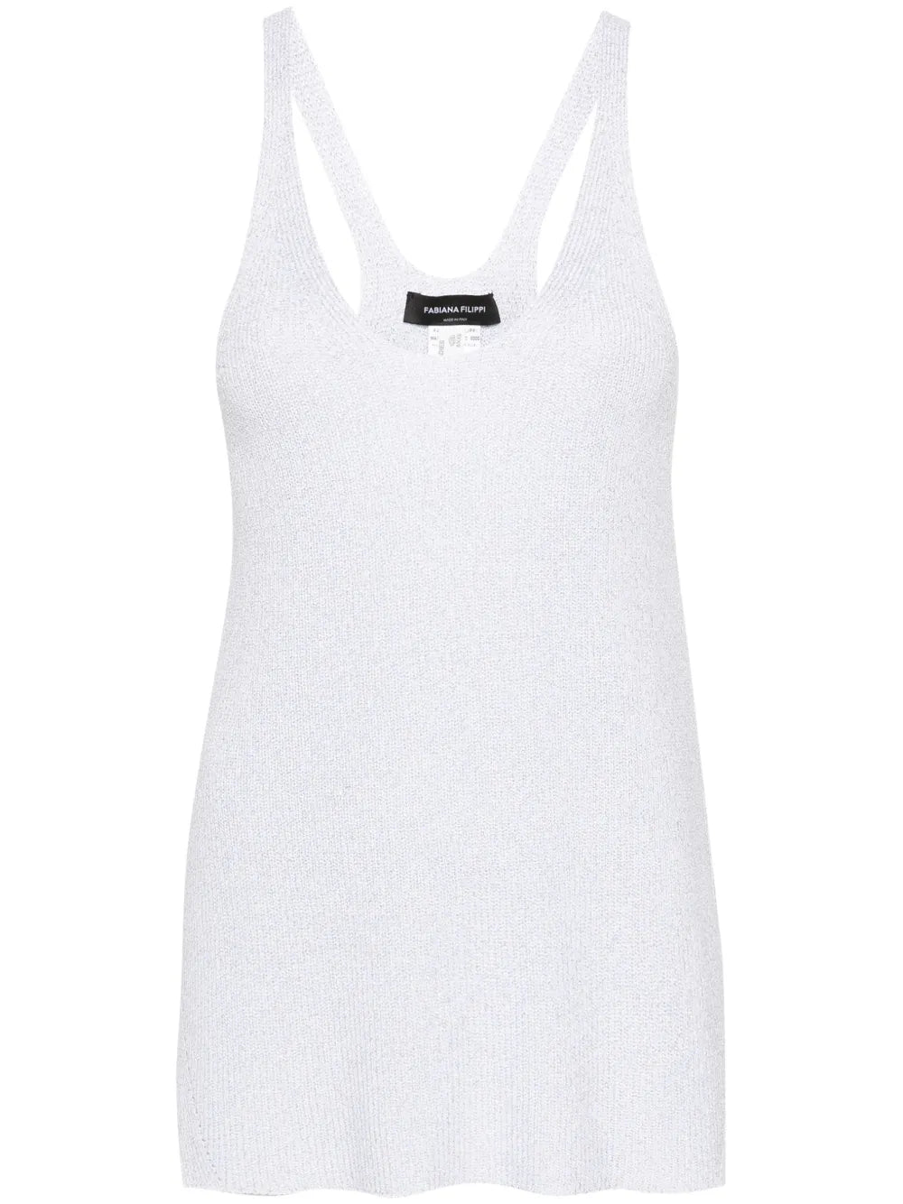 Metallic-Threading Knitted Top
