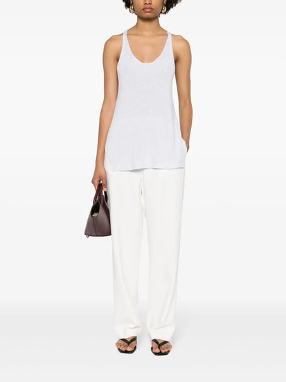 Metallic-Threading Knitted Top
