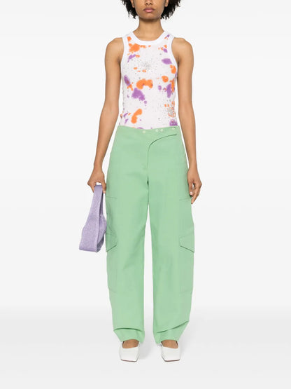Crystal-Embellished Tie-Dye Top