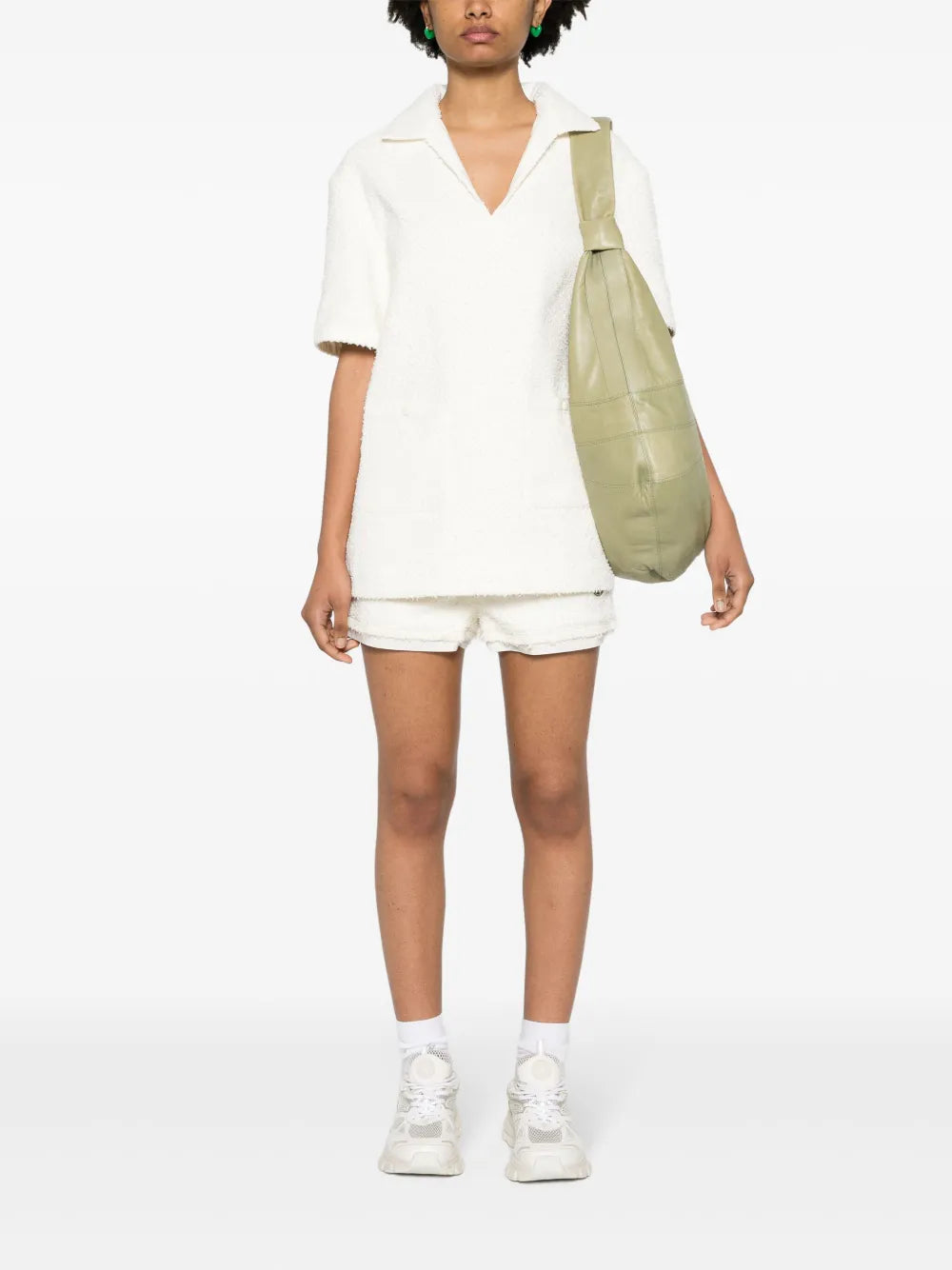 Logo-Appliqué Textured Top