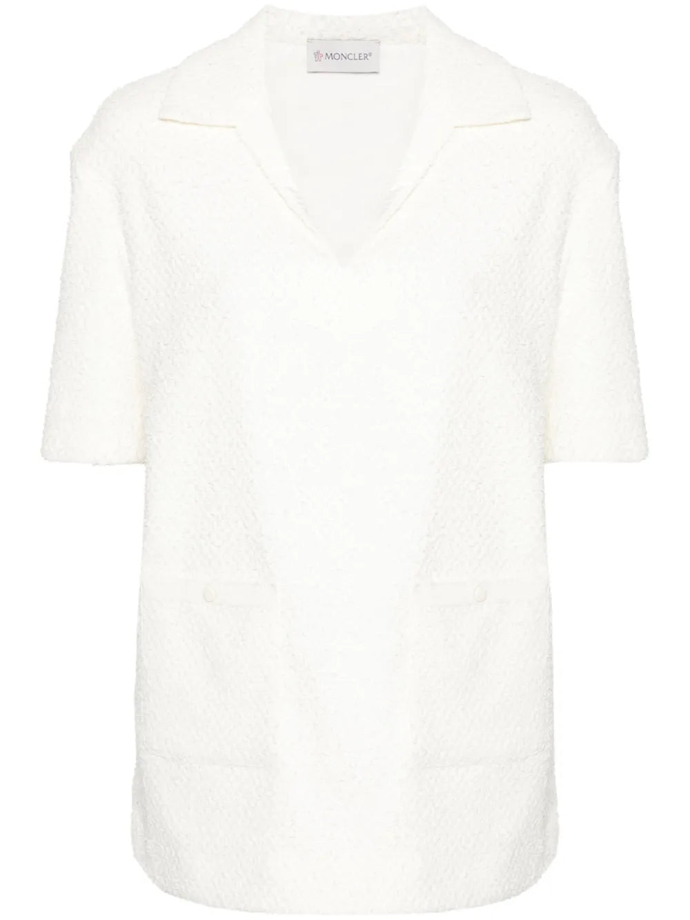 Logo-Appliqué Textured Top