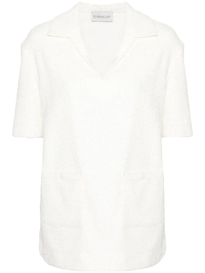Logo-Appliqué Textured Top