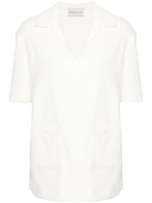 Logo-Appliqué Textured Top