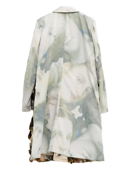 Single-Breasted Ruched Coat