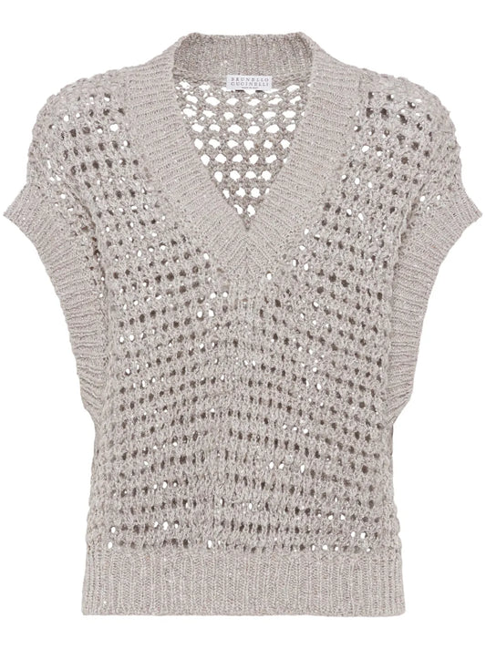 V-Neck Knitted Vest