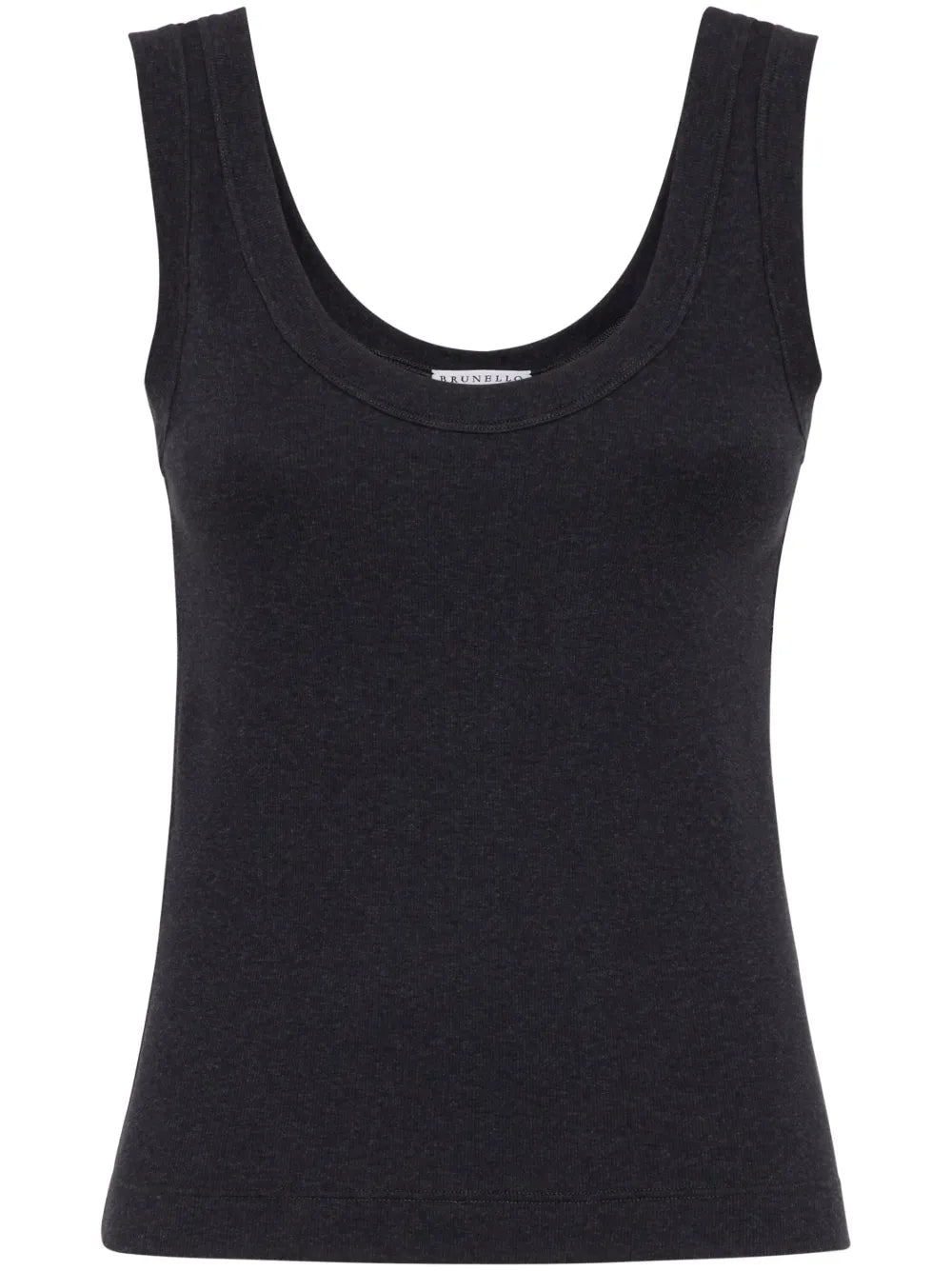Monili-Embellished Ribbed Tank Top