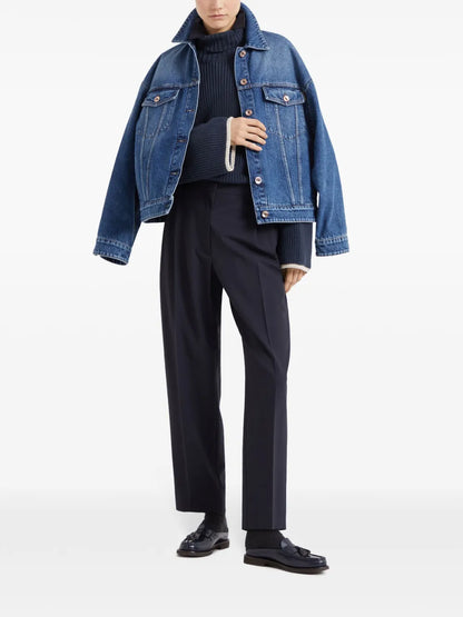 Pleated Tapered Trousers