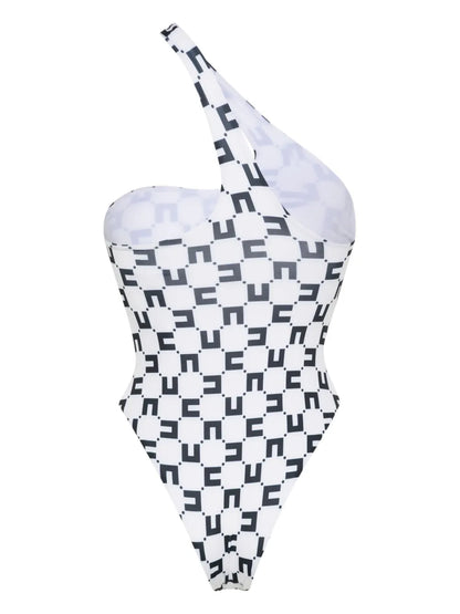 Chain-Detail Monogram Swimsuit