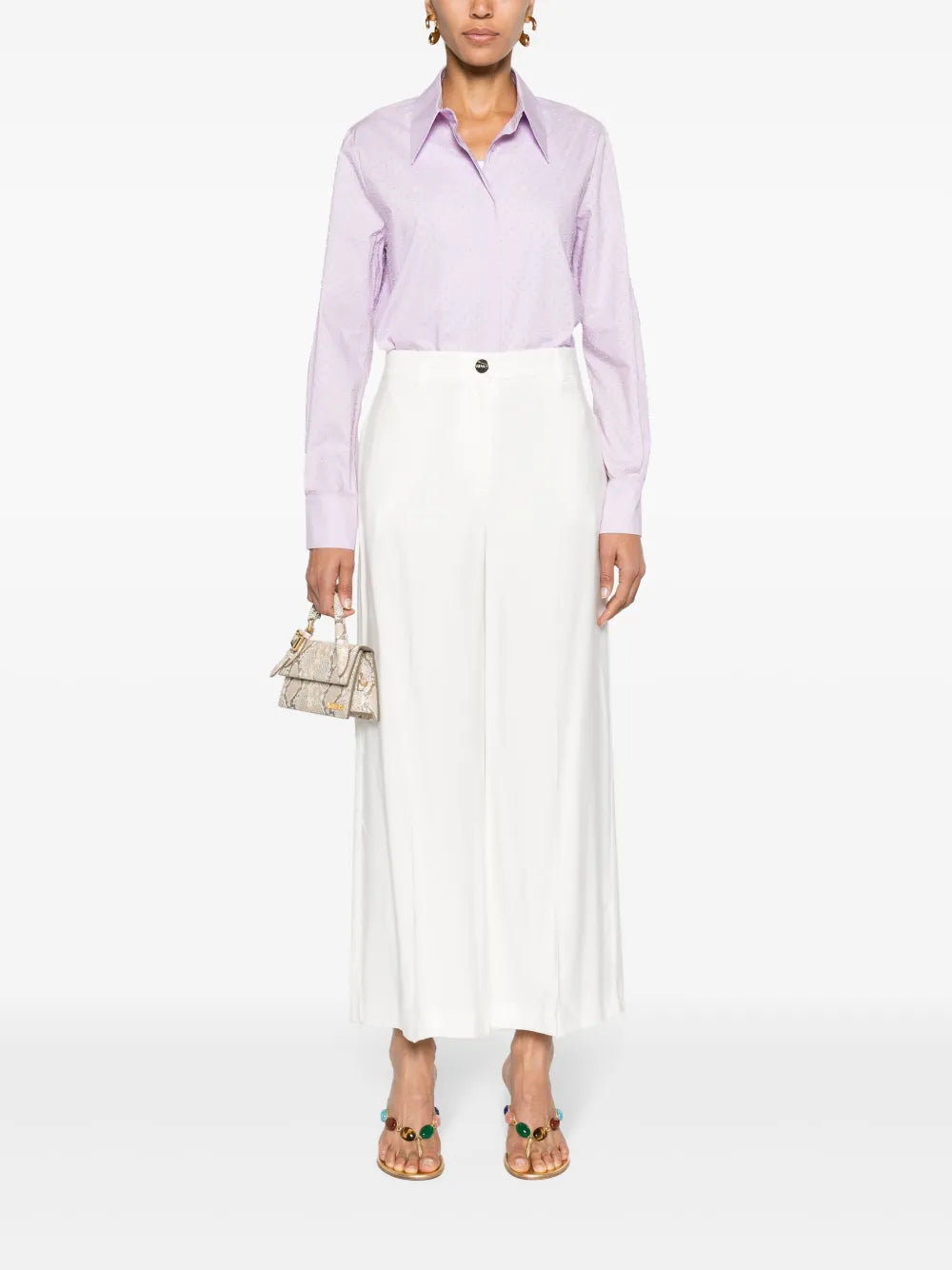 High-Waist Cropped Trousers