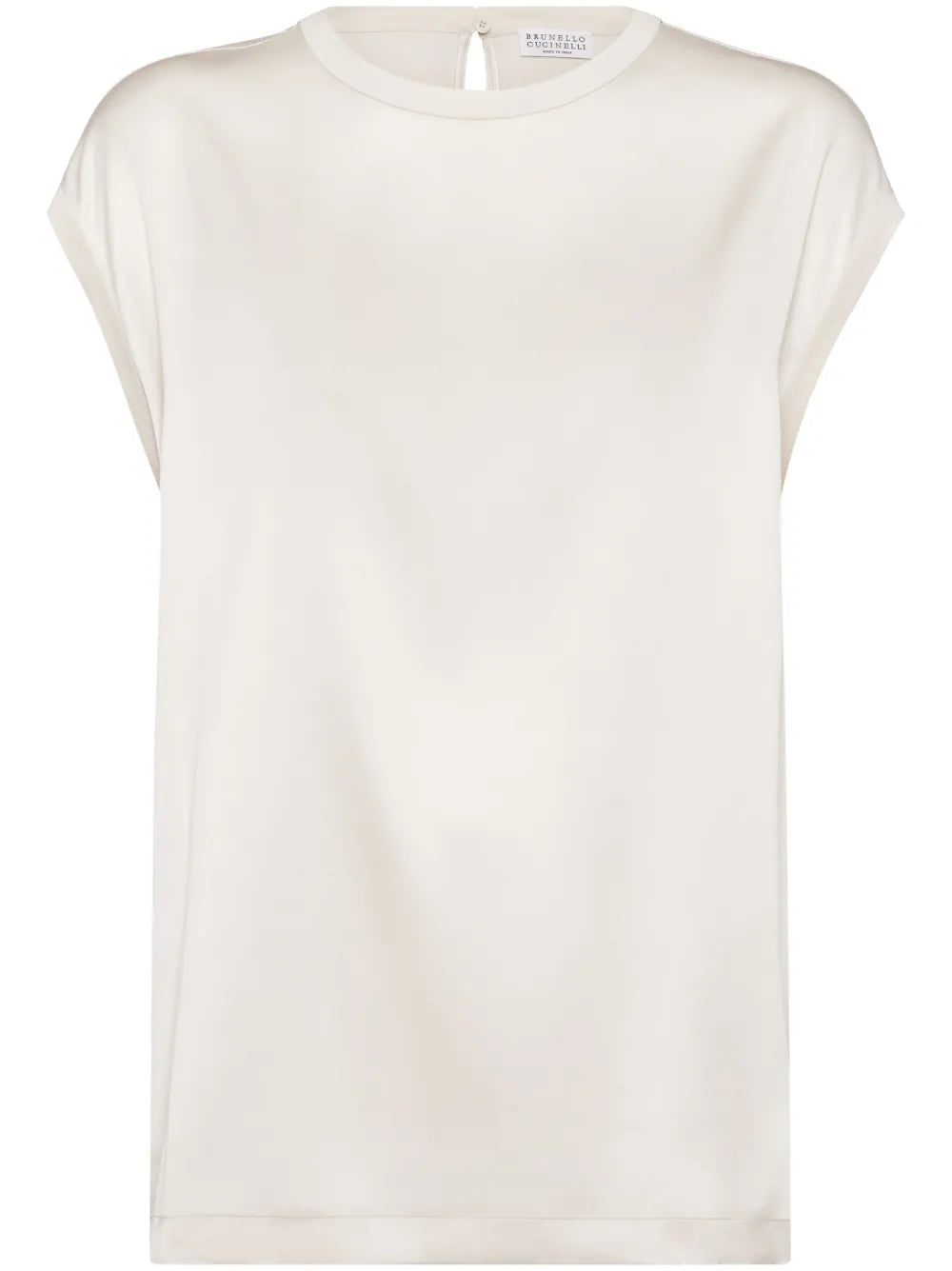 Monili-Embellished Satin Top