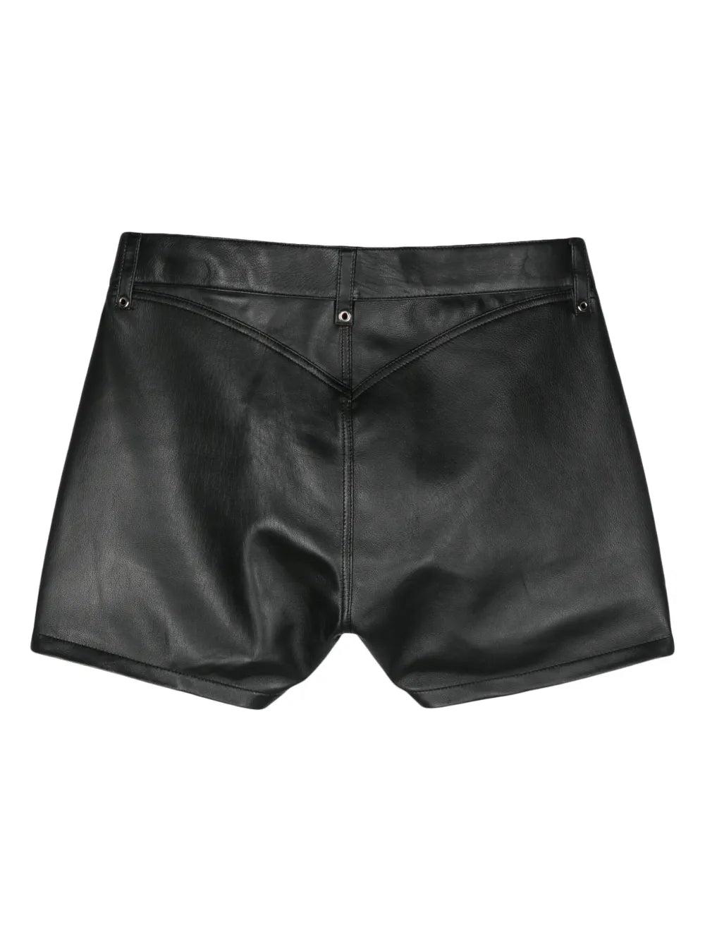 Lace-Up Leather Shorts