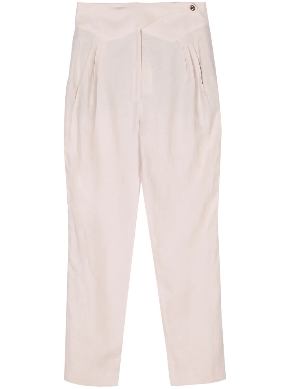 Tapered-Leg Linen Trousers