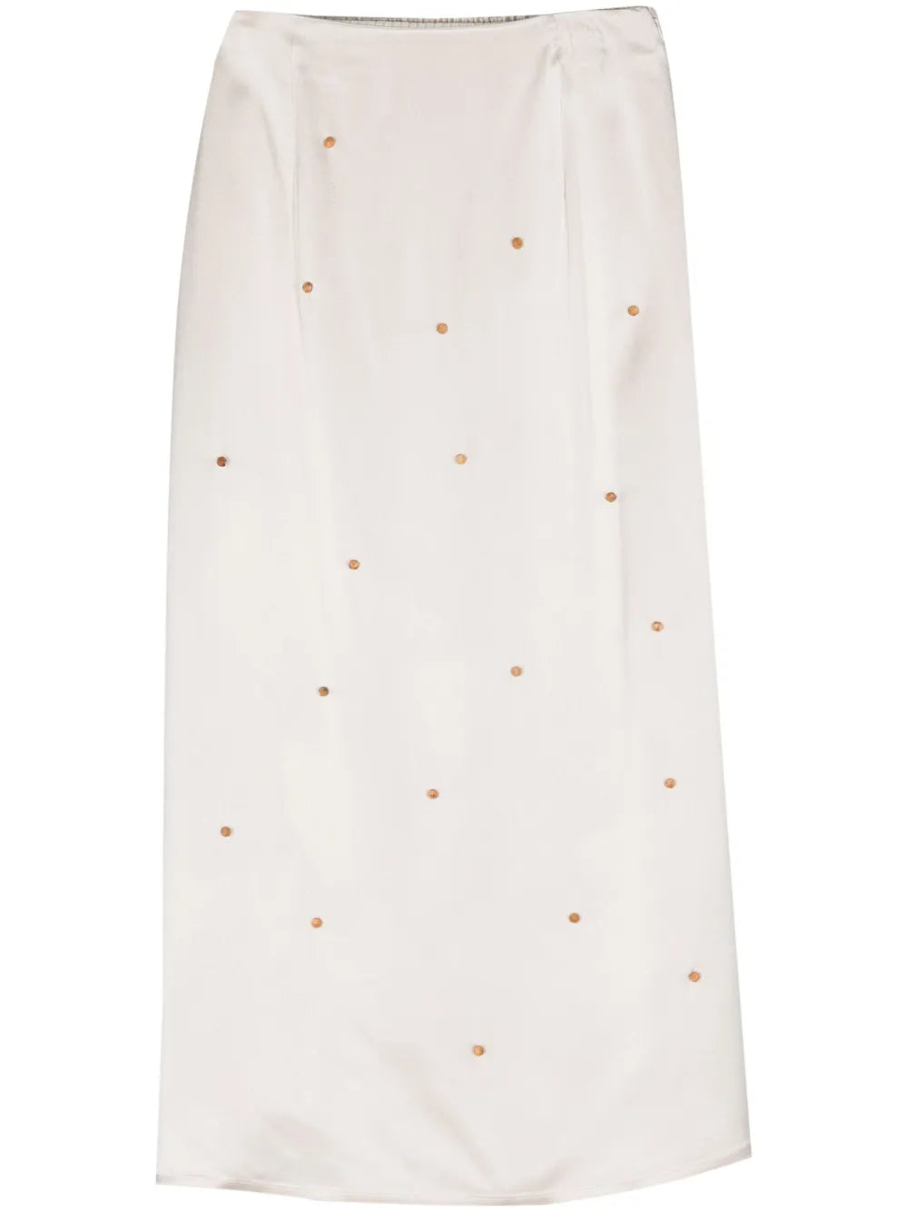 Bead-Detailed Straight Midi Skirt