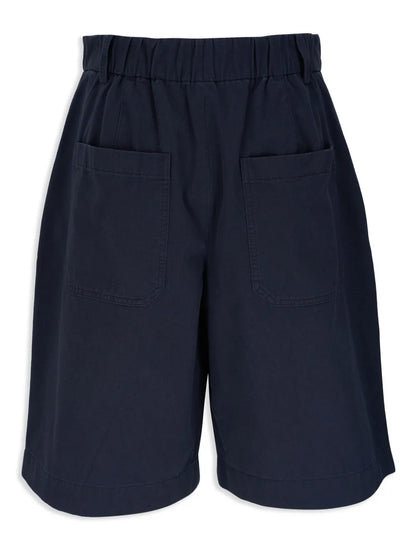 Elasticated-Waist Cotton Shorts