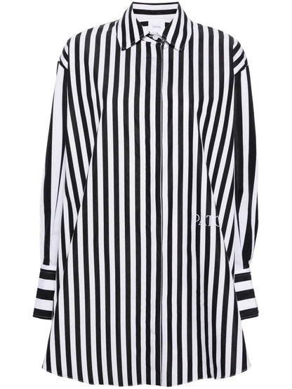 Logo-Embroidered Striped Shirt