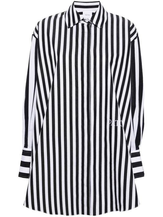 Logo-Embroidered Striped Shirt