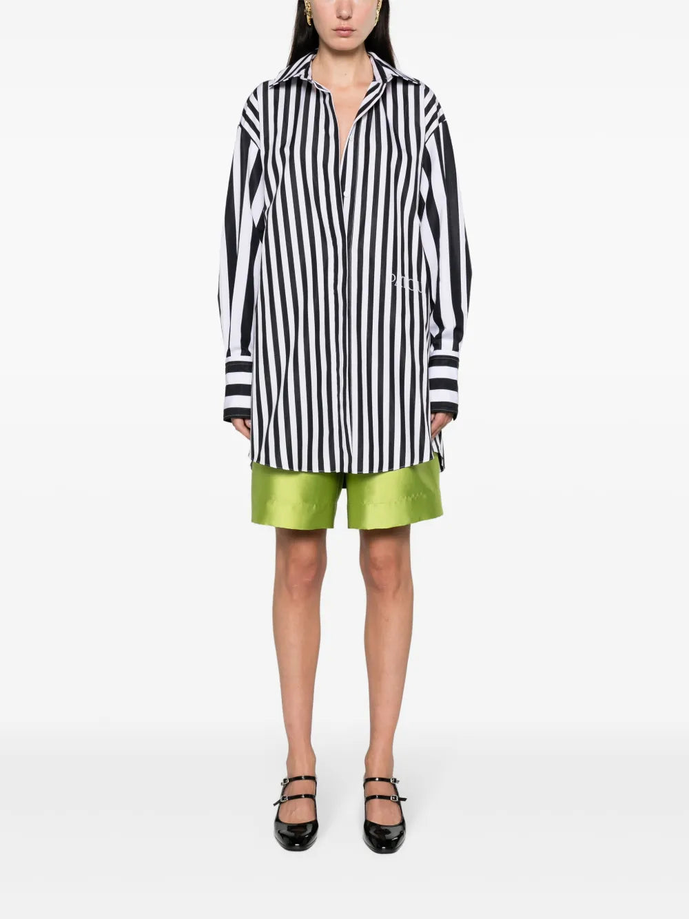Logo-Embroidered Striped Shirt