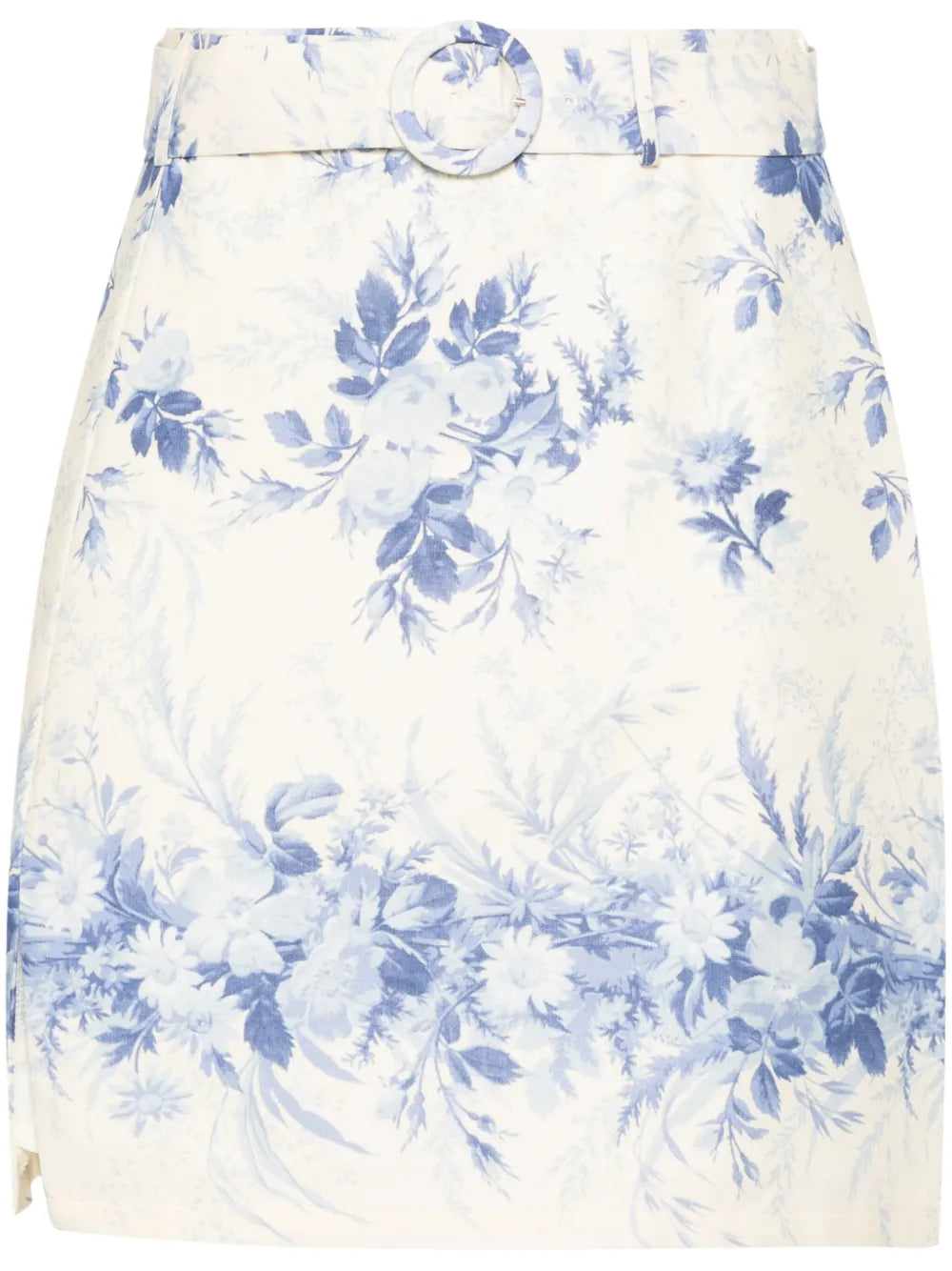 Floral-Print Mini Skirt