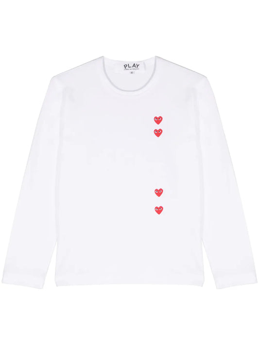 Heart-Print Cotton T-Shirt