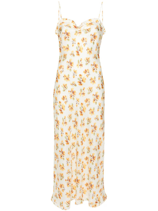 Calsi Floral-Print Midi Dress