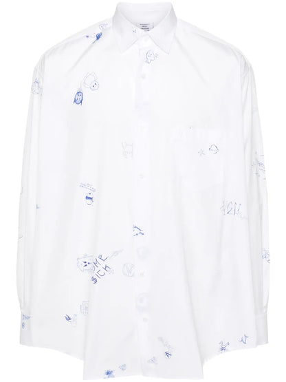 Graphic-Print Cotton Shirt