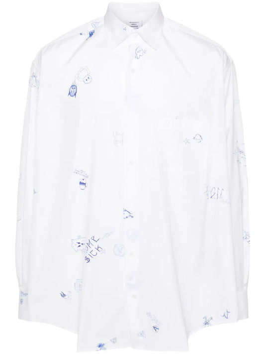 Graphic-Print Cotton Shirt
