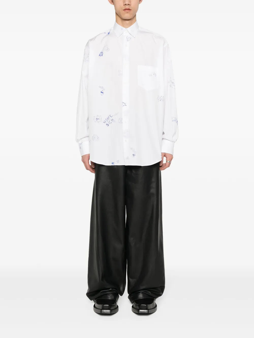 Graphic-Print Cotton Shirt