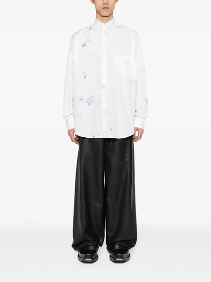Graphic-Print Cotton Shirt