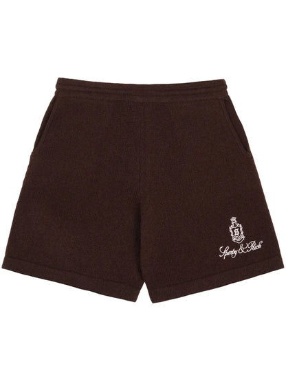 Vendome Logo-Embroidered Cashmere Shorts