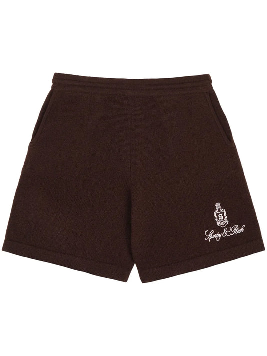 Vendome Logo-Embroidered Cashmere Shorts