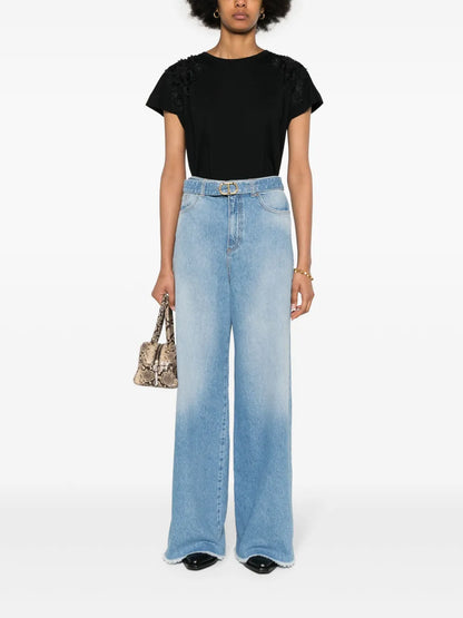 Wide-Leg Cotton Jeans