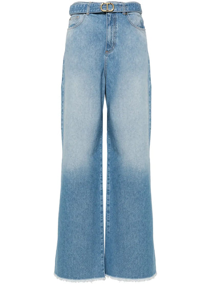 Wide-Leg Cotton Jeans