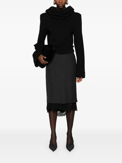 Cropped Draped Hoodie