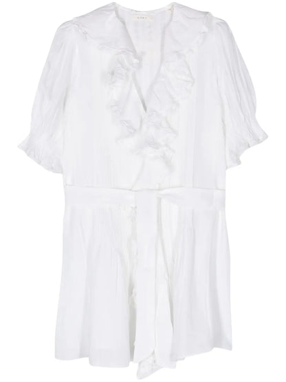 Ruffled Flared Minidress