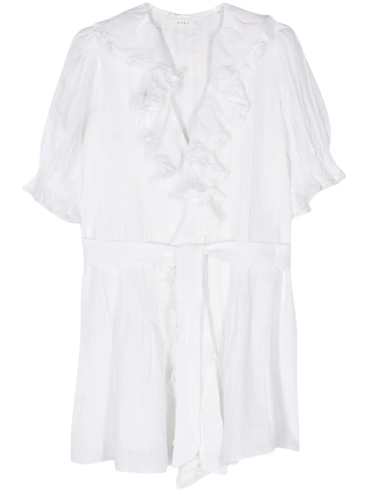 Ruffled Flared Minidress
