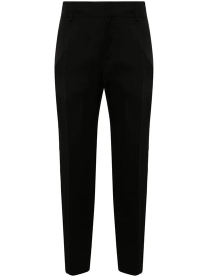 Straight-Leg Linen-Blend Trousers
