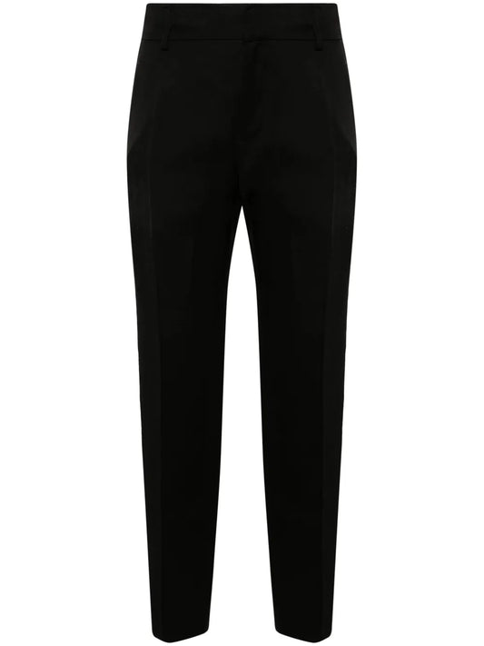 Straight-Leg Linen-Blend Trousers