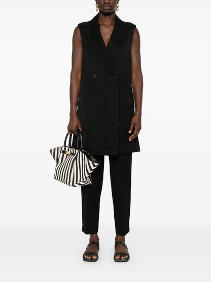 Straight-Leg Linen-Blend Trousers