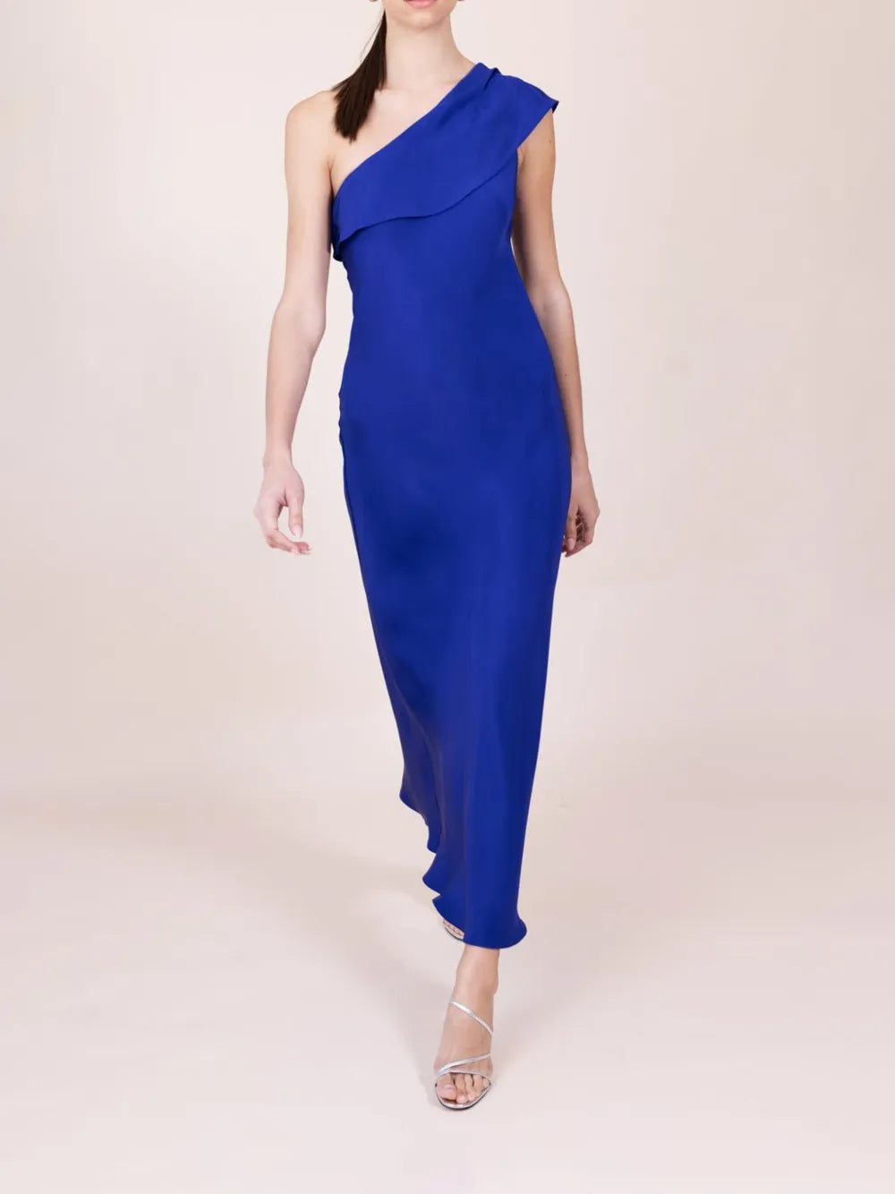 Draped Petal Cotton Gown