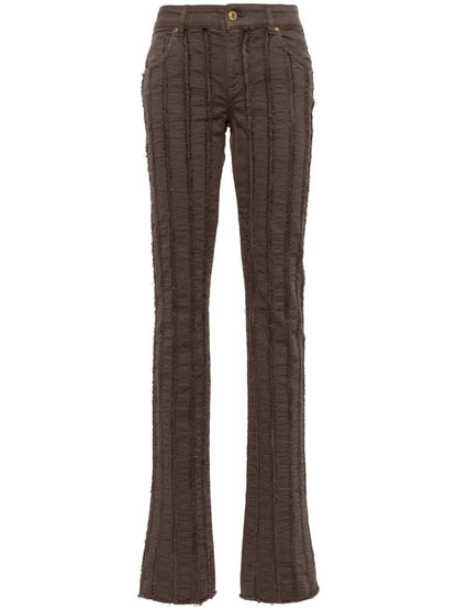 Striped Straight-Leg Trousers
